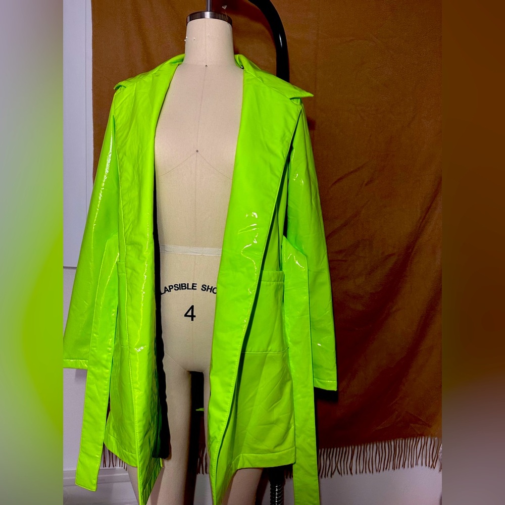 Neon Green Trench Coat